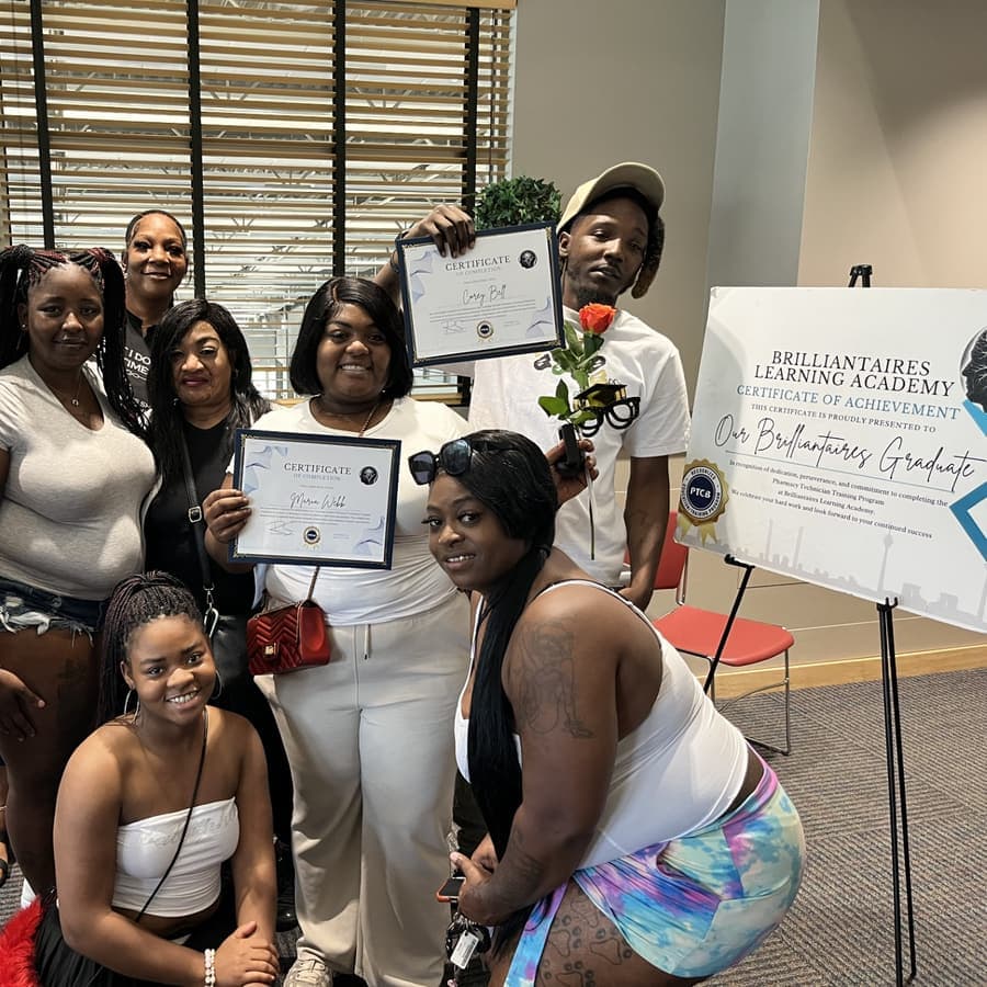 A Brilliantaires graduate on certification day